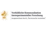 Das ist das Qualitätssiegel für Vorbildliche Kommunikation von Tierversuche verstehen.